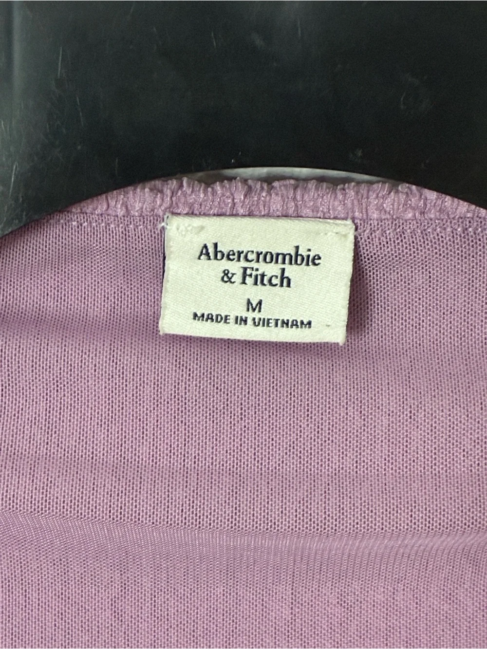 Abercrombie & Fitch Lavender Textured Ruched Square Neck Tank Top Medium